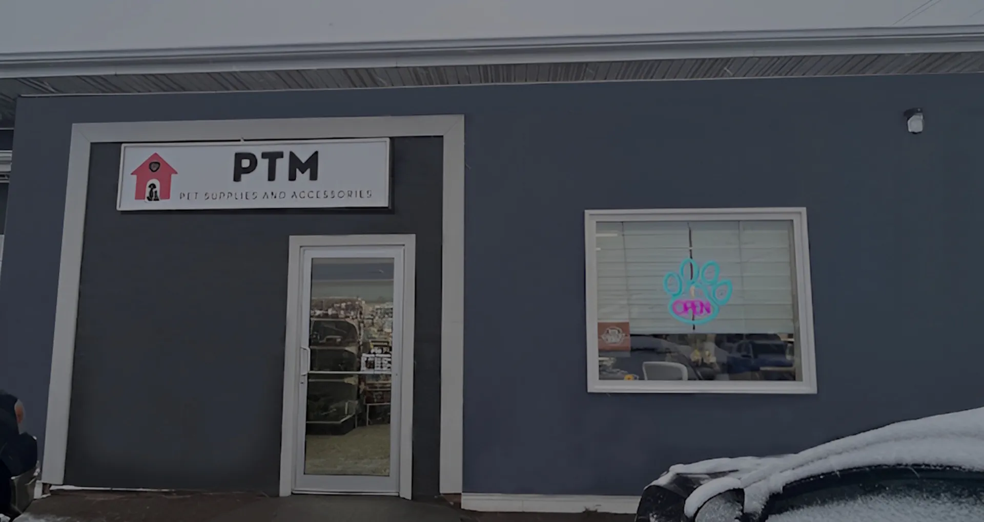 Front view of PTM Pet Supplies store in Marystown, NL