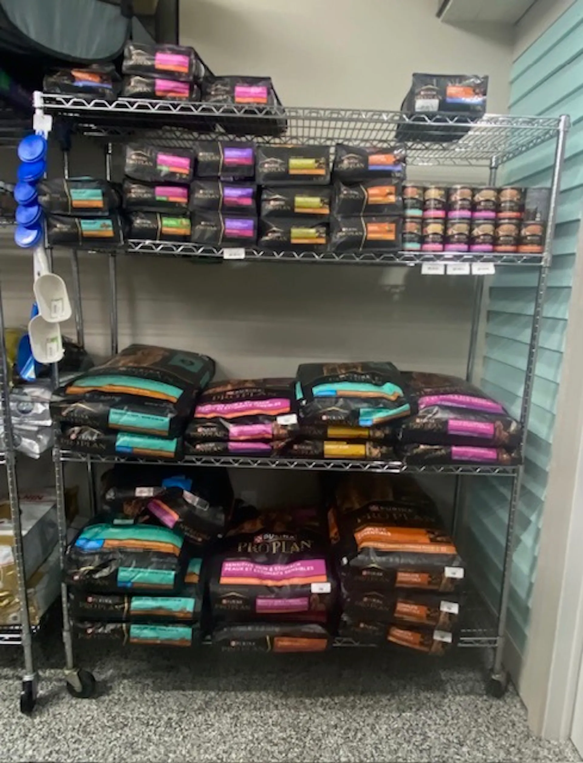 Purina Pro Plan cat food display at PTM Pet Supplies